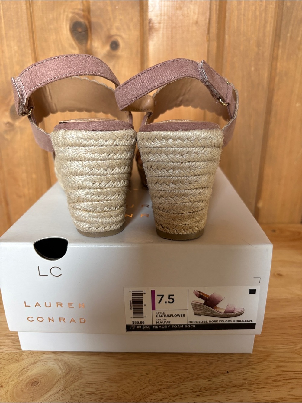 NIB Lauren Conrad Jute Heel Sandals - Picture 4 of 4